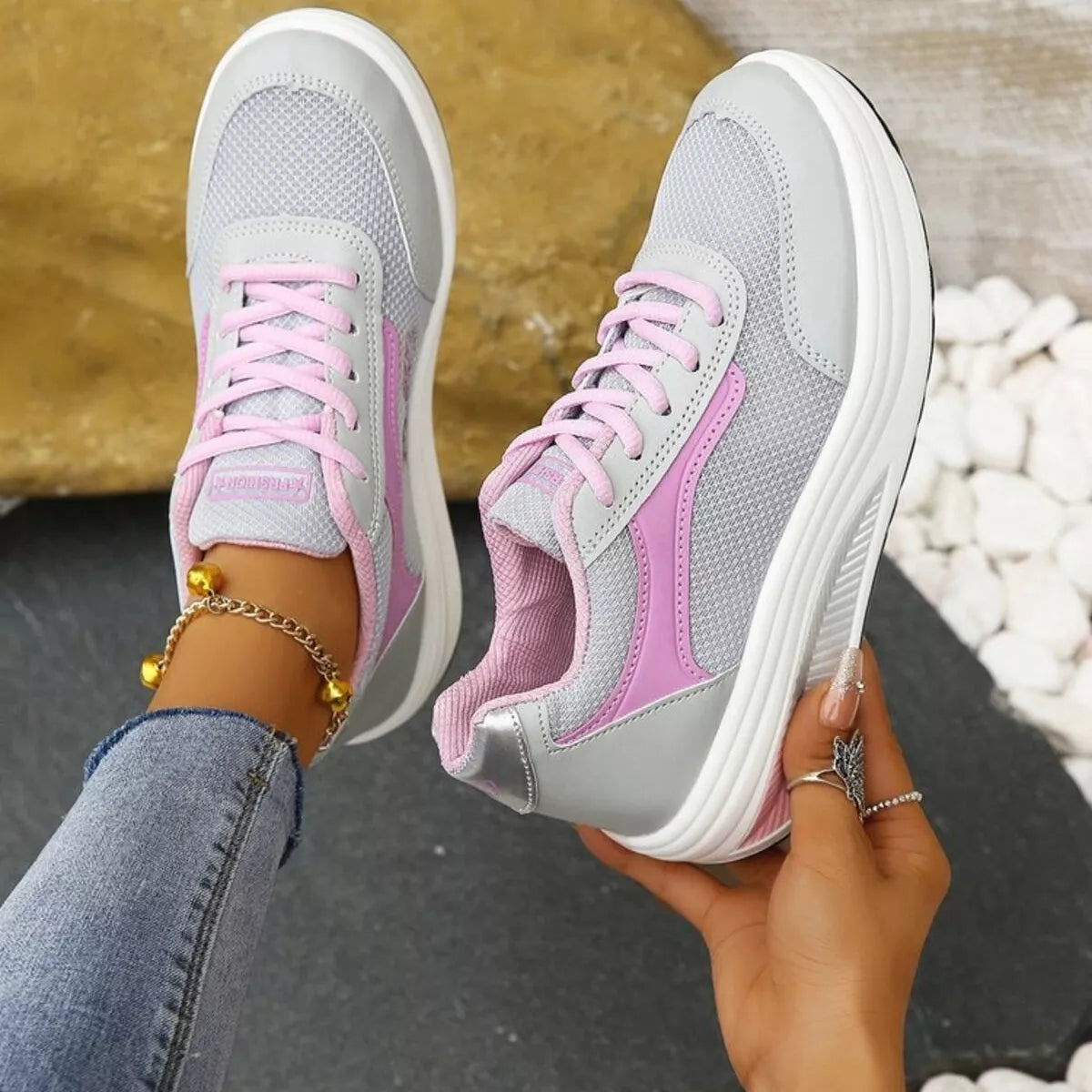 Round Toe Platform Athletic - Lilixa.store