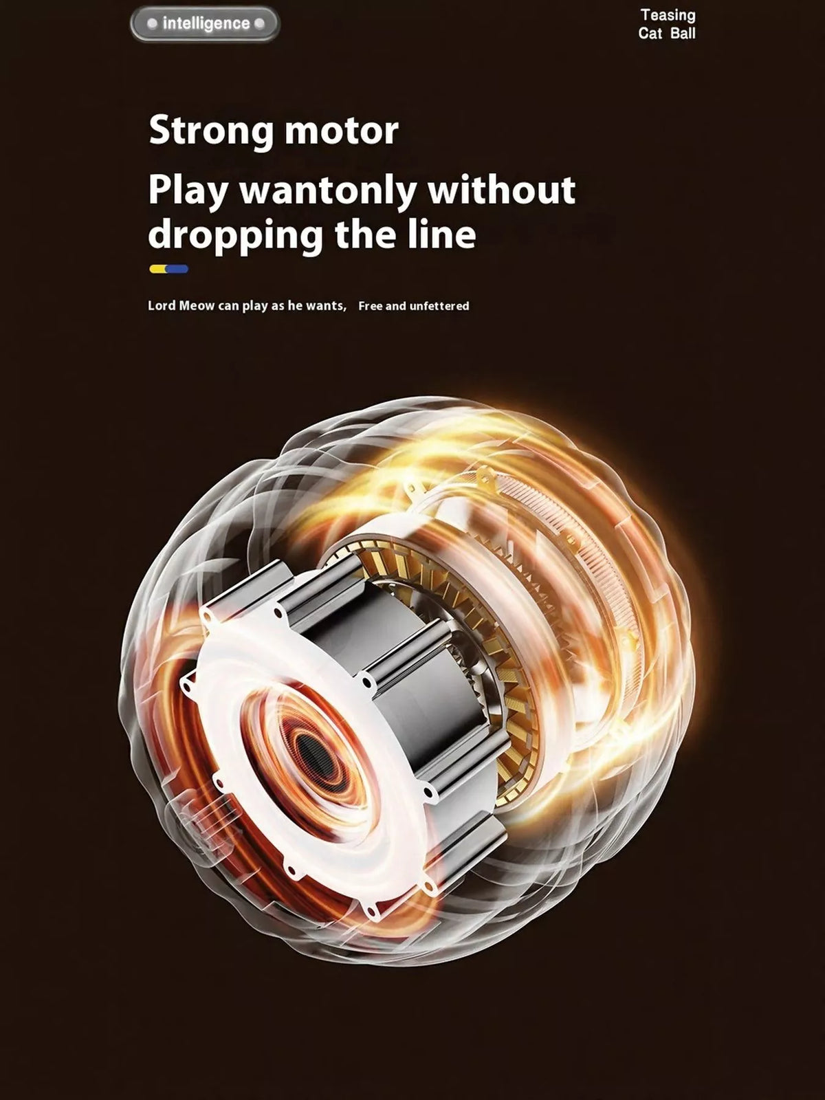 Interactive LED Sound Ball with Feather Teaser - Lilixa.store
