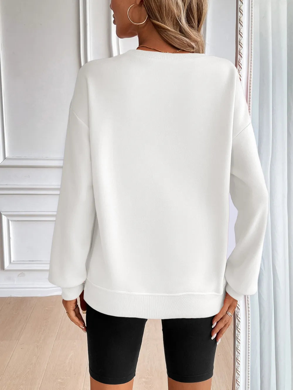 Ivy Lane Round Neck Long Sleeve Sweatshirt - Lilixa.store