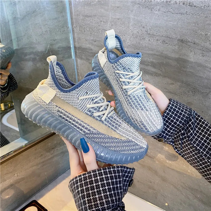 Mesh Lace-Up Platform Athletic Shoes - Lilixa.store