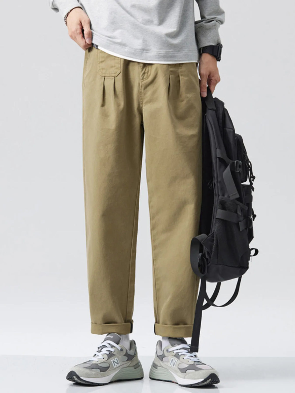 Men's Full Size Loose Fit Pants Plus Size in Olive