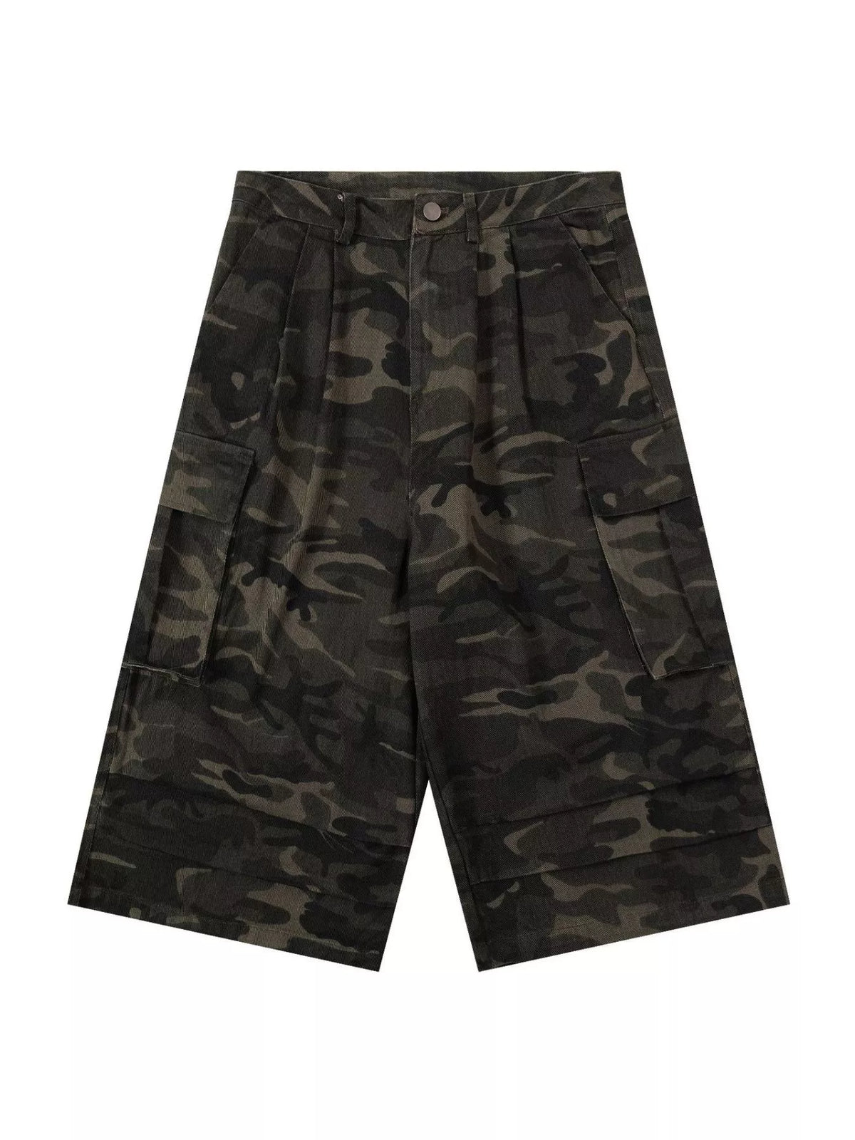 Men's Camouflage Wide-Leg Cargo Capris - Lilixa.store