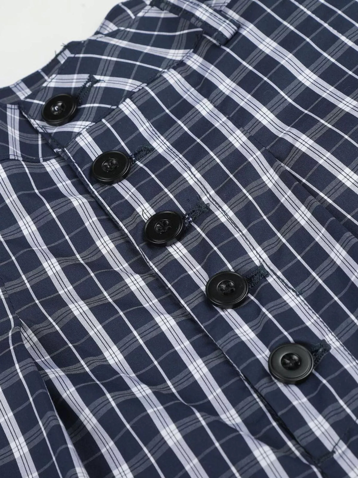 Men's Wide Leg Plaid Button-Front Pants