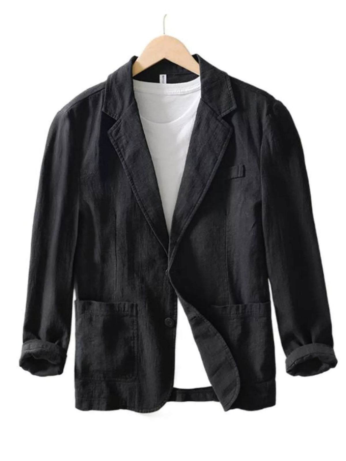 Men's Plus Size Button Up Long Sleeve Blazer - Lilixa.store