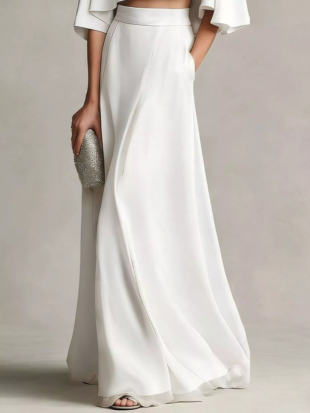 Full Size Satin Crop Top and Maxi Skirt Two-Piece Set Plus Size - Lilixa.store