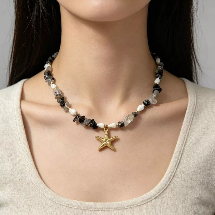 Bohemian Starfish Pendant Collarbone Necklace - Lilixa.store
