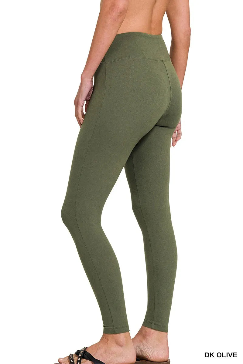 Zenana Microfiber Waistband Leggings - Lilixa.store