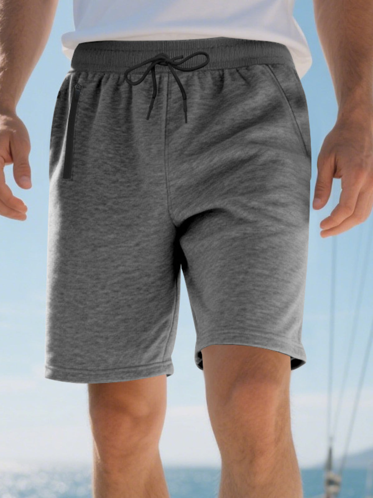 Men's Full Size Drawstring Casual Shorts Plus Size, view 9