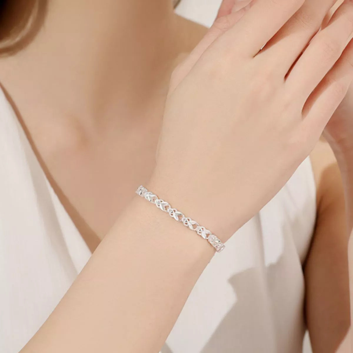 925 Sterling Silver Chain Bracelet, view 2