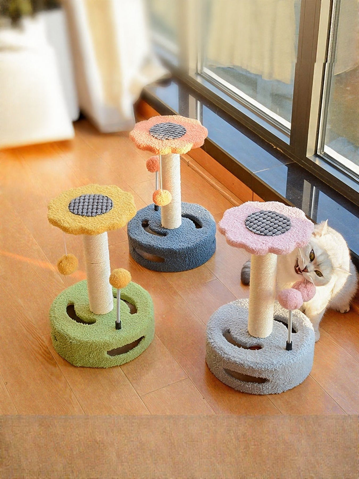 Cat Scratching Posts with Dangling Balls - Lilixa.store