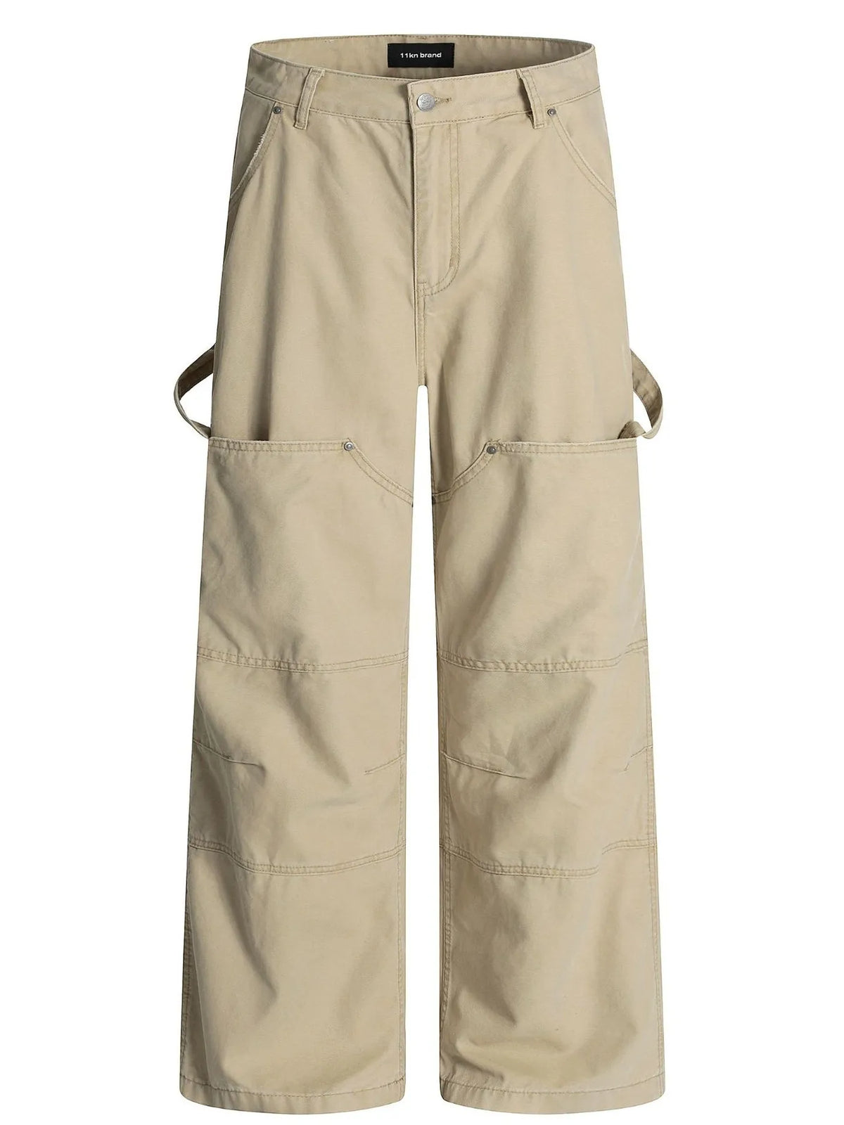 Men's Wide Leg Cargo Pants in Khaki
