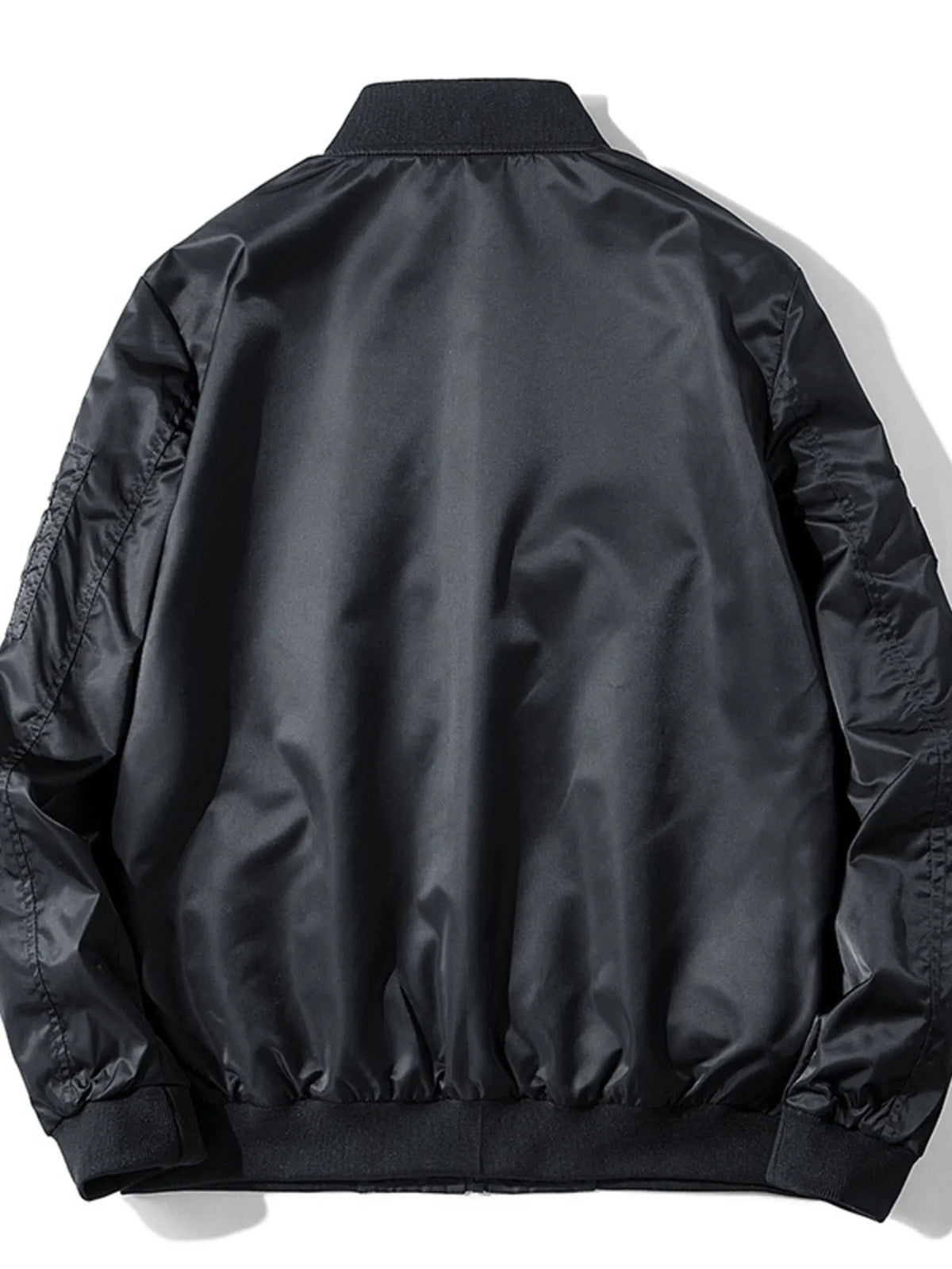 Men's Plus Size Zip Up Long Sleeve Bomber Jacket - Lilixa.store