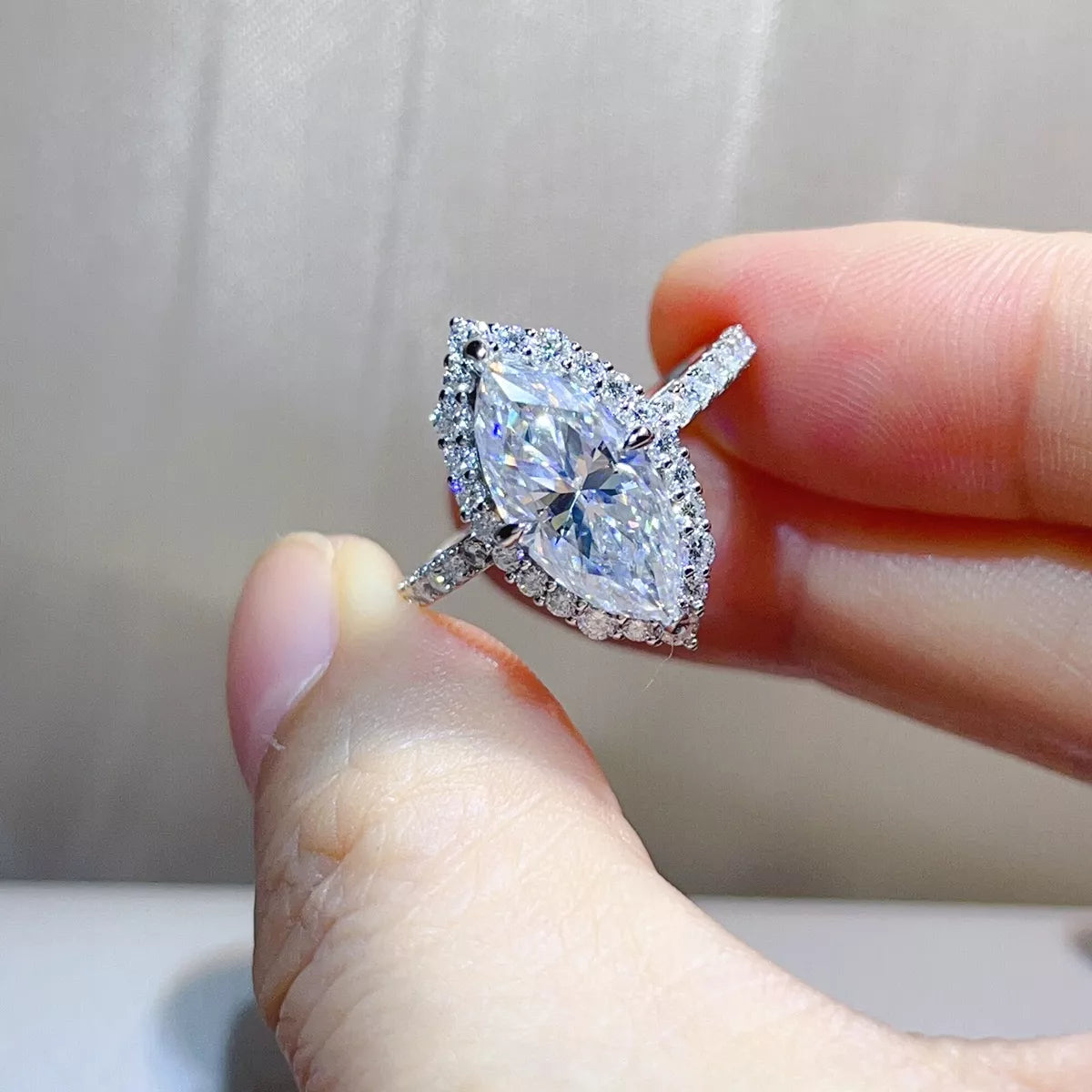 3 Carat 925 Sterling Silver Moissanite Ring