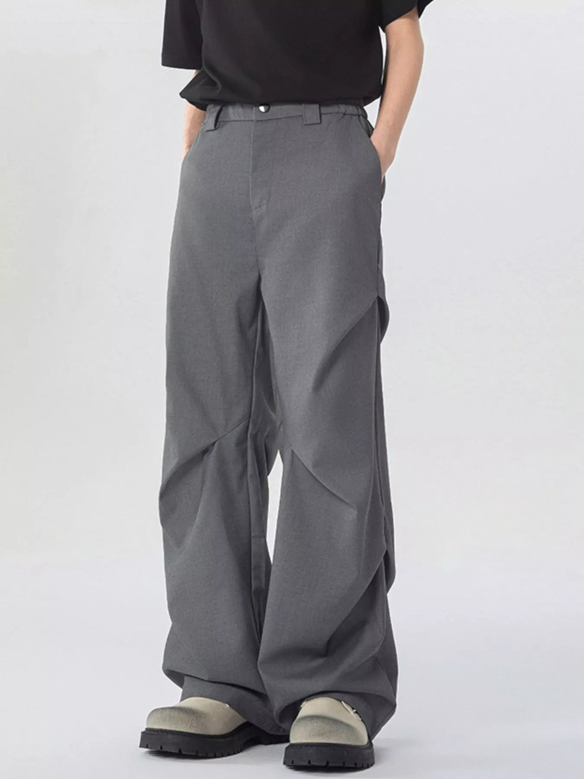 Men's Full Size Wide Leg Cargo Pants Plus Size, view 3