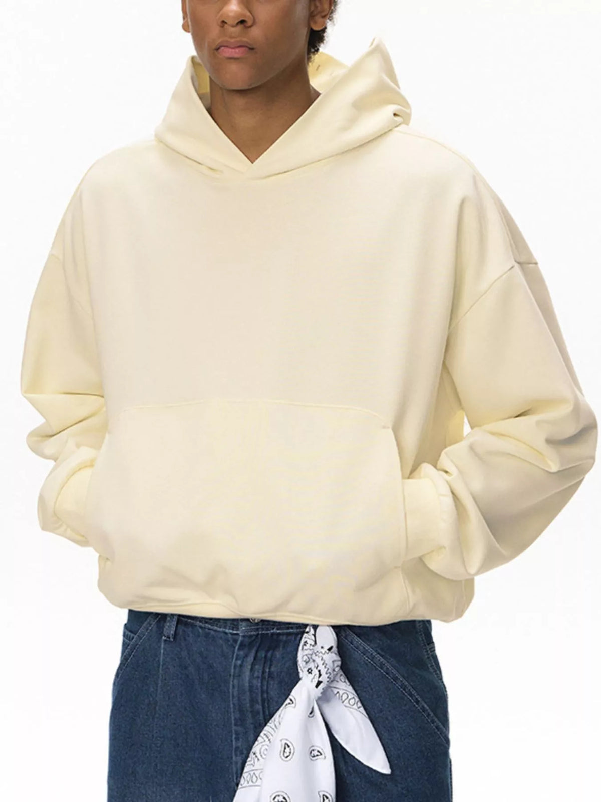 Men's Kangaroo Pocket Dropped Shoulder Hoodie - Lilixa.store