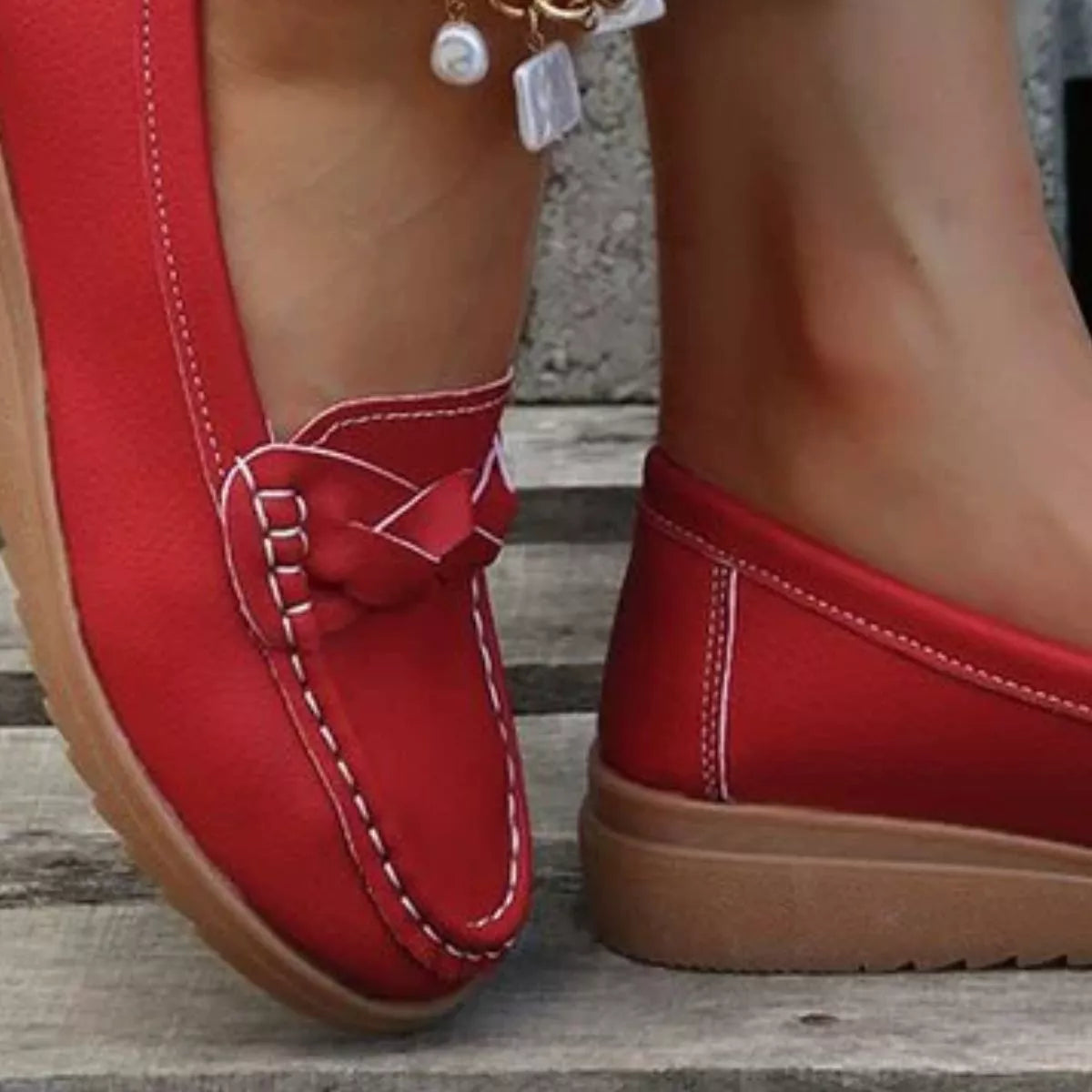 Round Toe Flats Slip-Ons - Lilixa.store