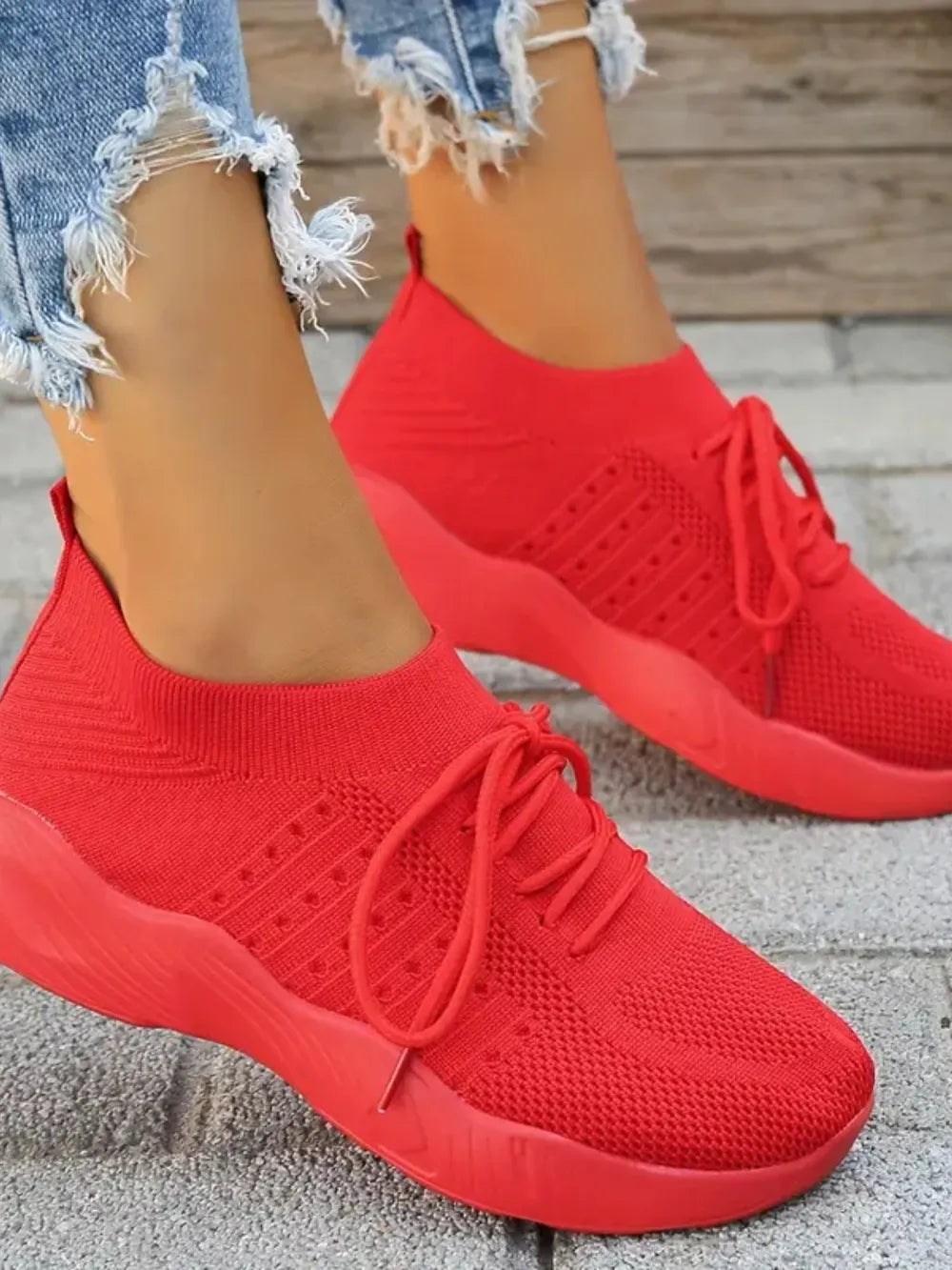 Mesh Round Toe Flat Athletic - Lilixa.store