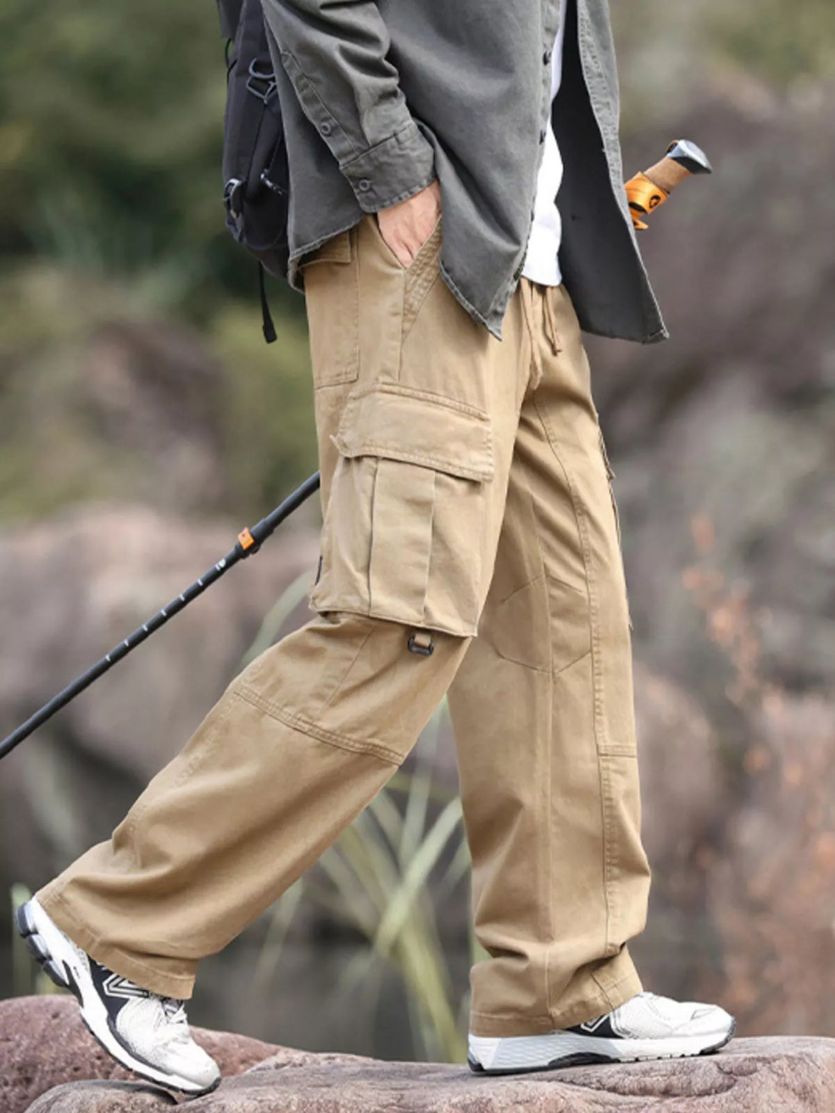 Men's Plus Size Relaxed Fit Cargo Pants, view 5