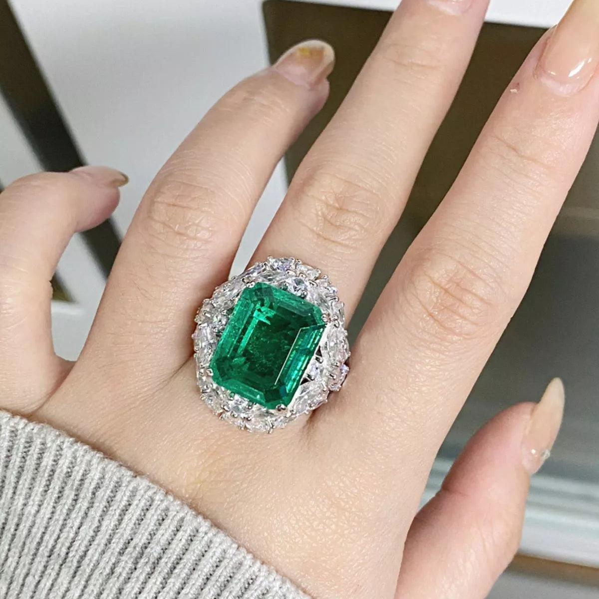 925 Sterling Silver Zircon Ring