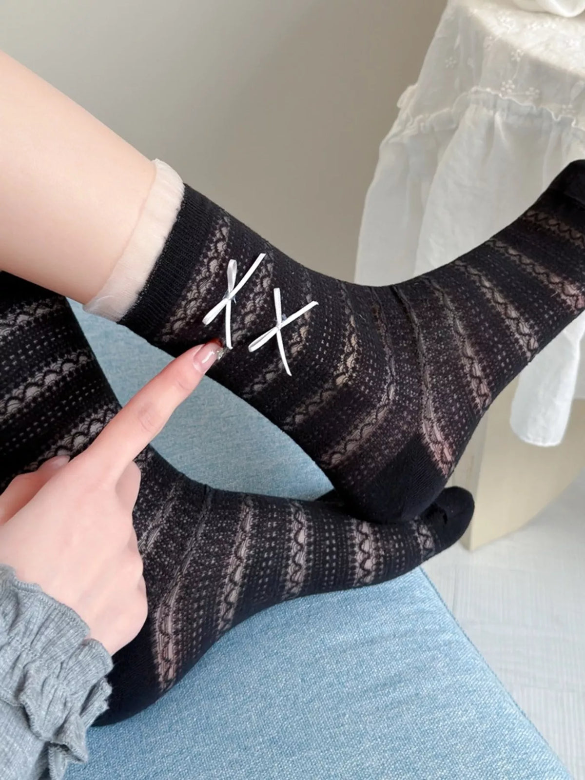 Ribbon Bows Socks - Lilixa.store
