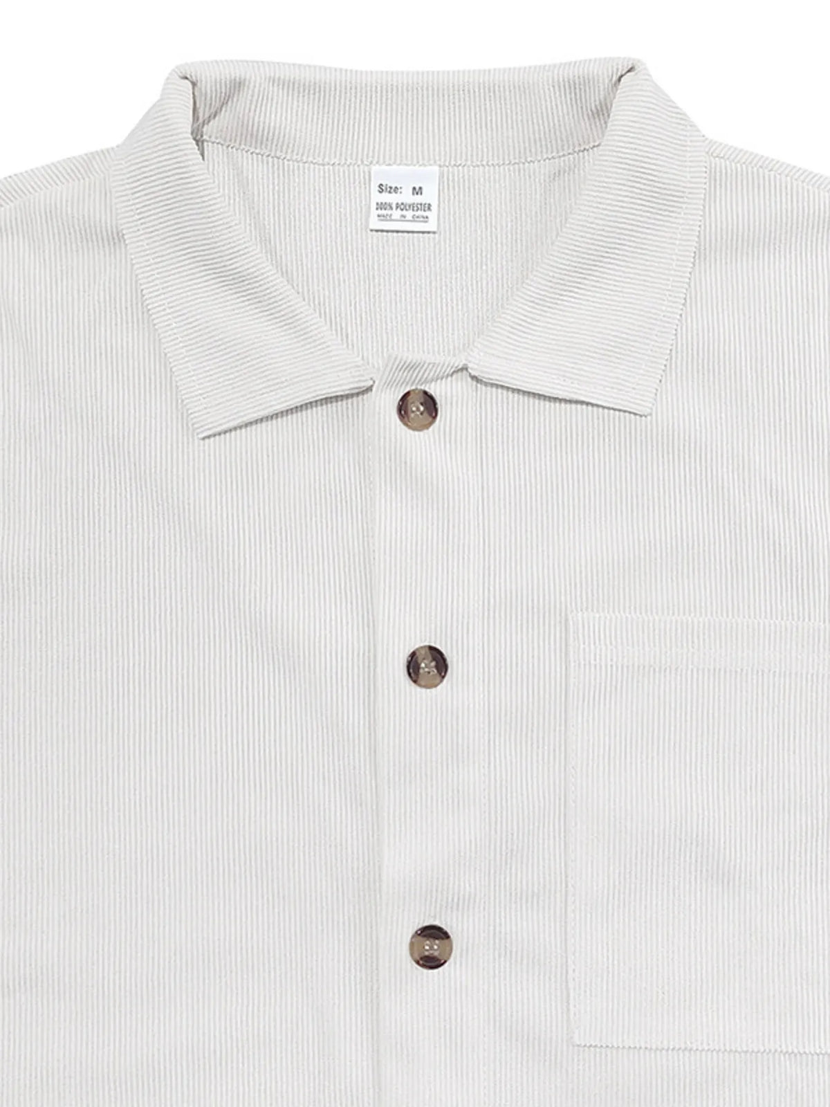 Men's Full Size Button Up Top and Shorts Set Plus Size, view 4