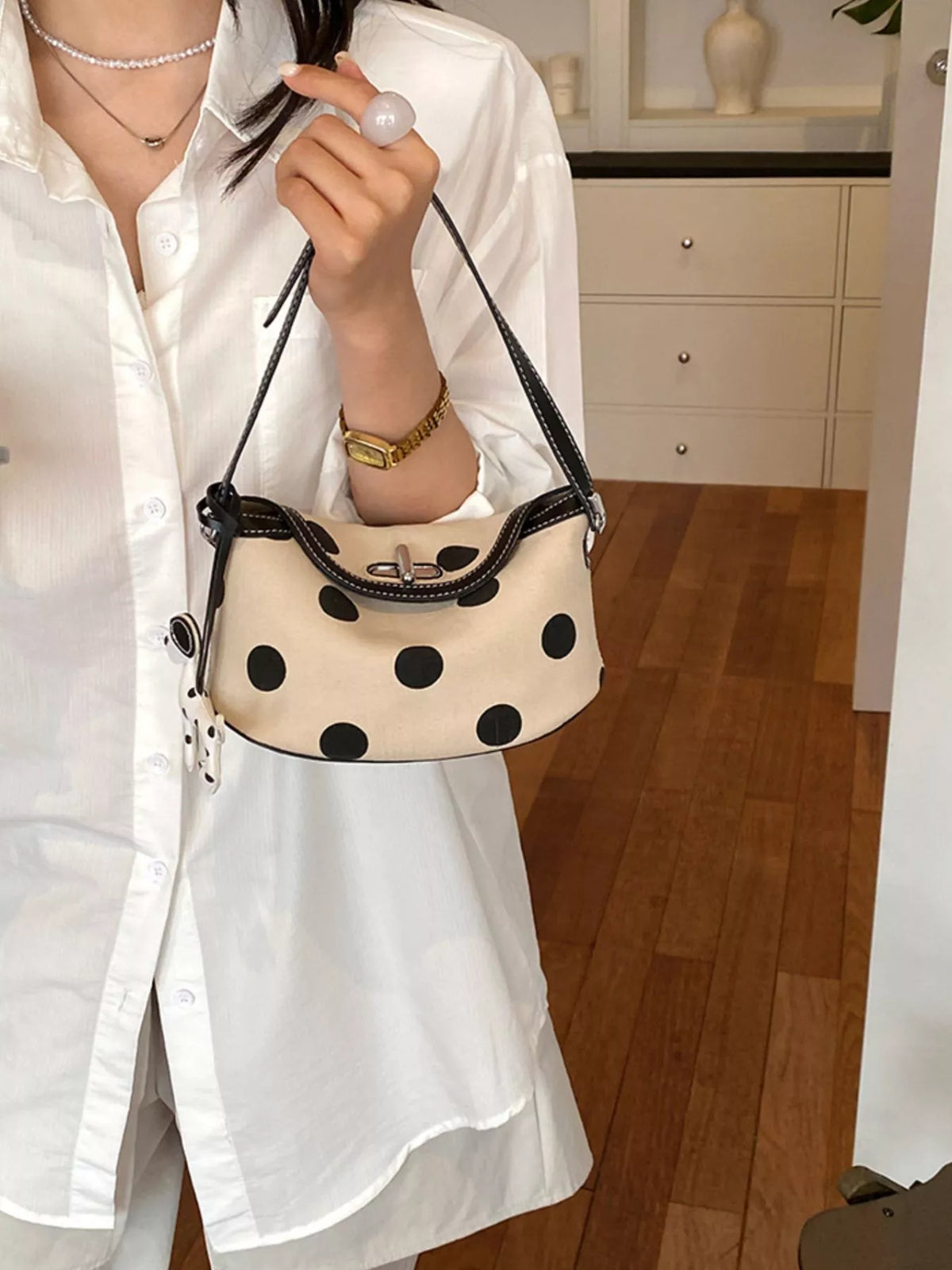 Polka Dot Shoulder Bag - Lilixa.store