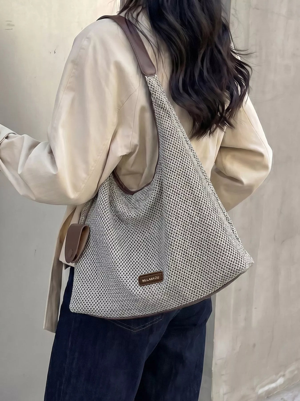 Crochet Knit Shoulder Bag - Lilixa.store