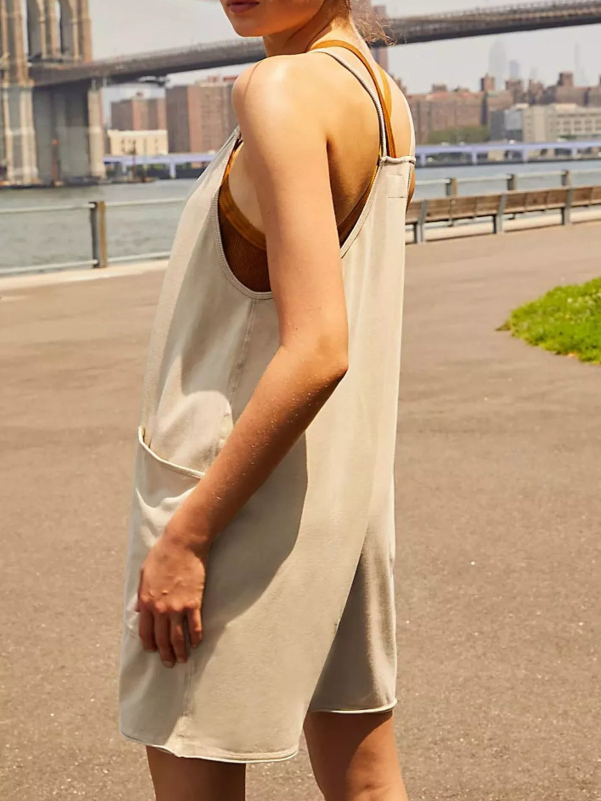 Spaghetti Strap Romper with Pockets - Lilixa.store