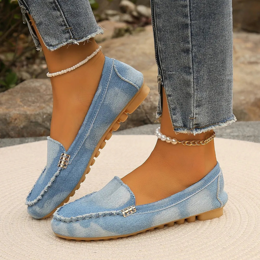 Round Toe Flat Loafers, view 2