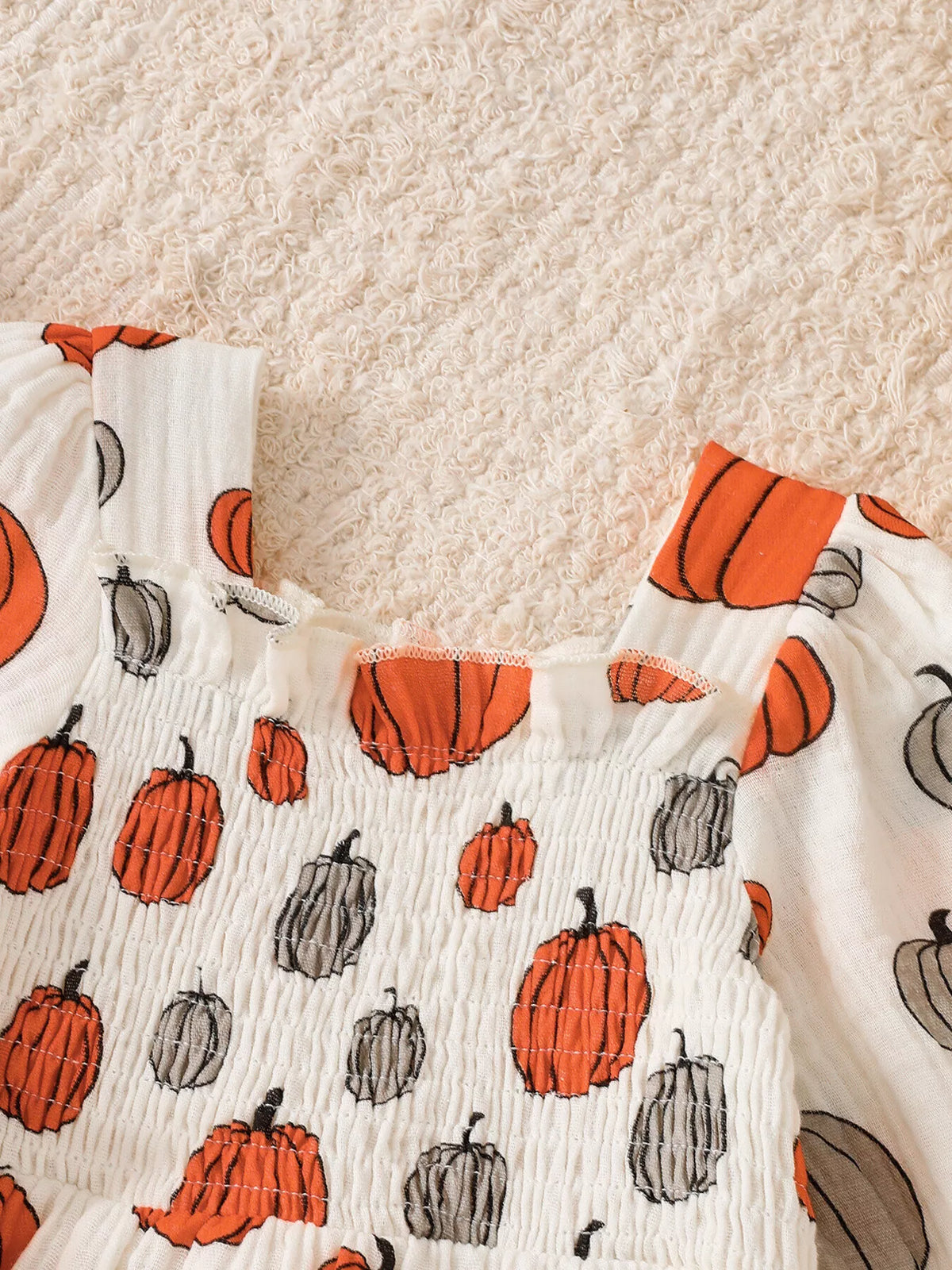 Children's Smocked Halloween Print Dress - Lilixa.store