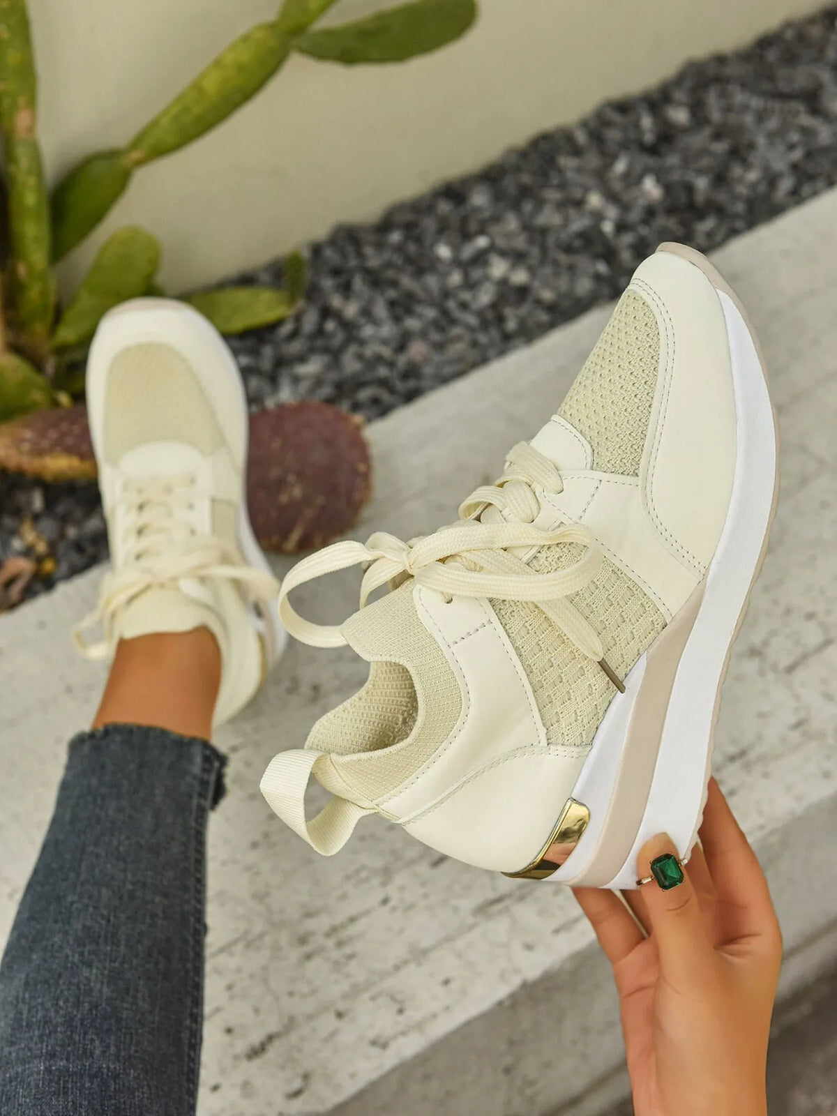 Lace Up Wedge Athletic - Lilixa.store
