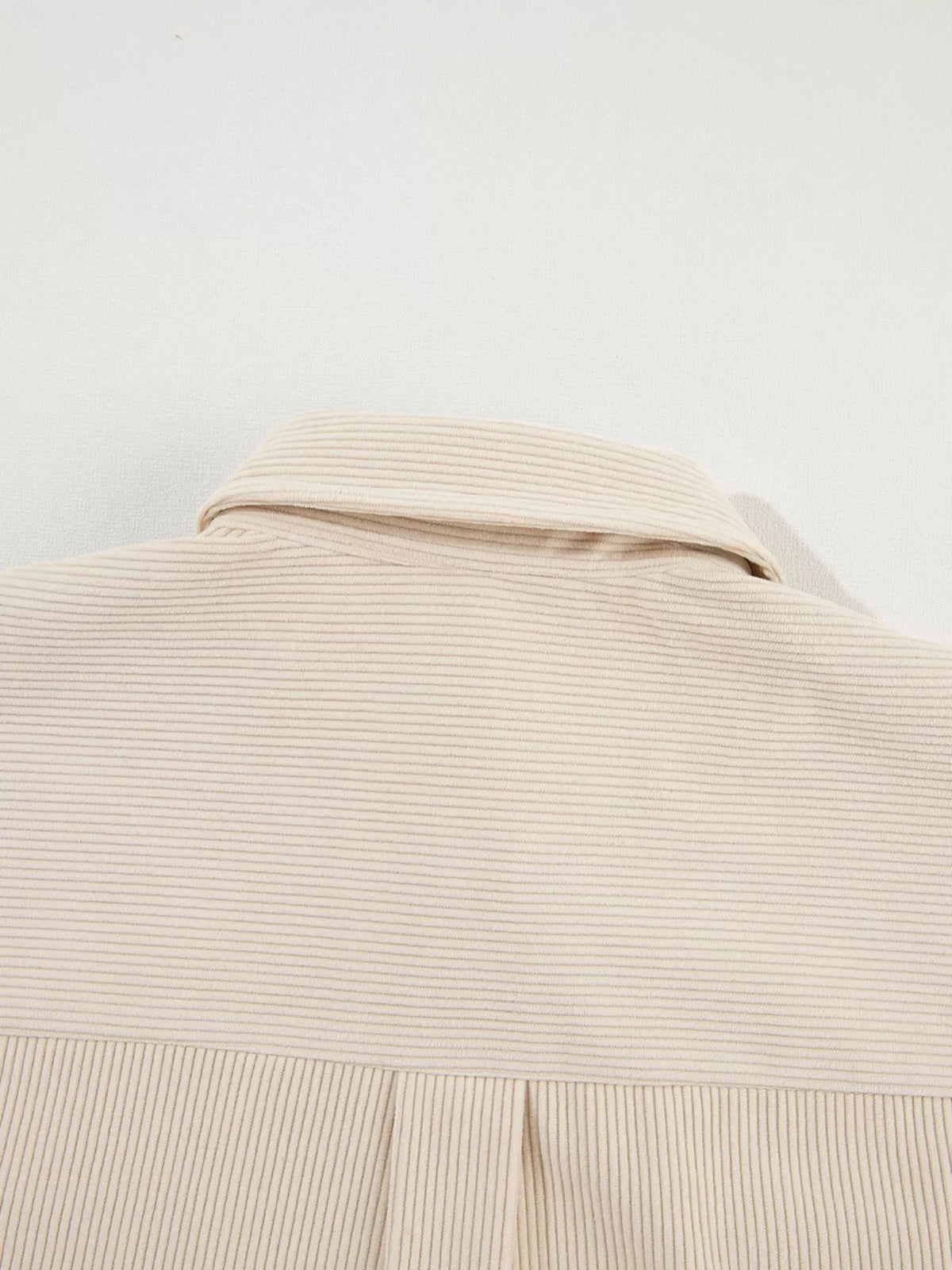Houndstooth Button-Down Jacket in Beige, view 12