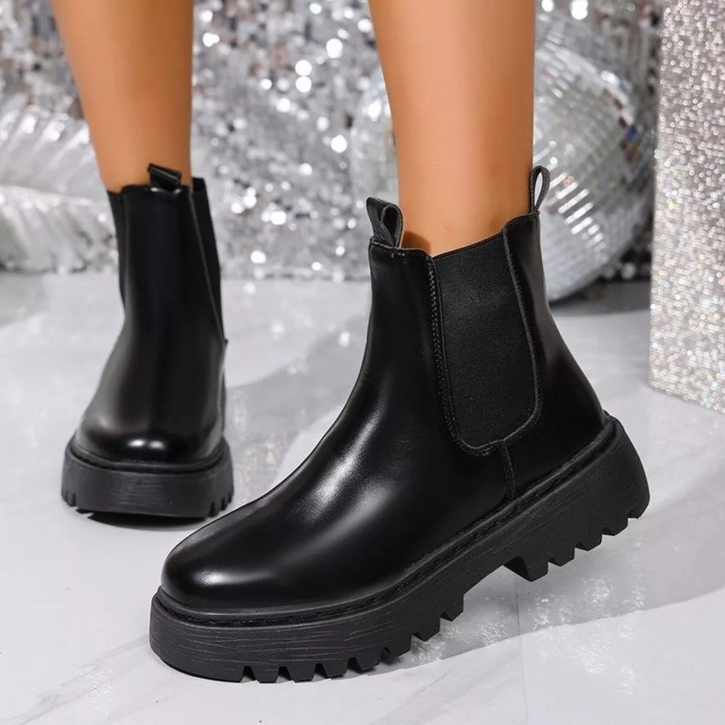Round Toe Platform Boots, view 2