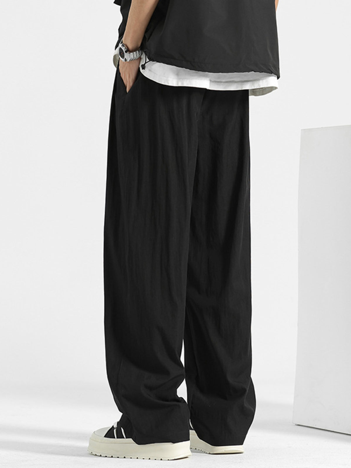 Men's Plus Size Loose Fit Drawstring Casual Pants, view 2