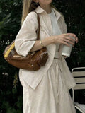 Button Up Long Sleeve Shirt and Pants Set - Lilixa.store