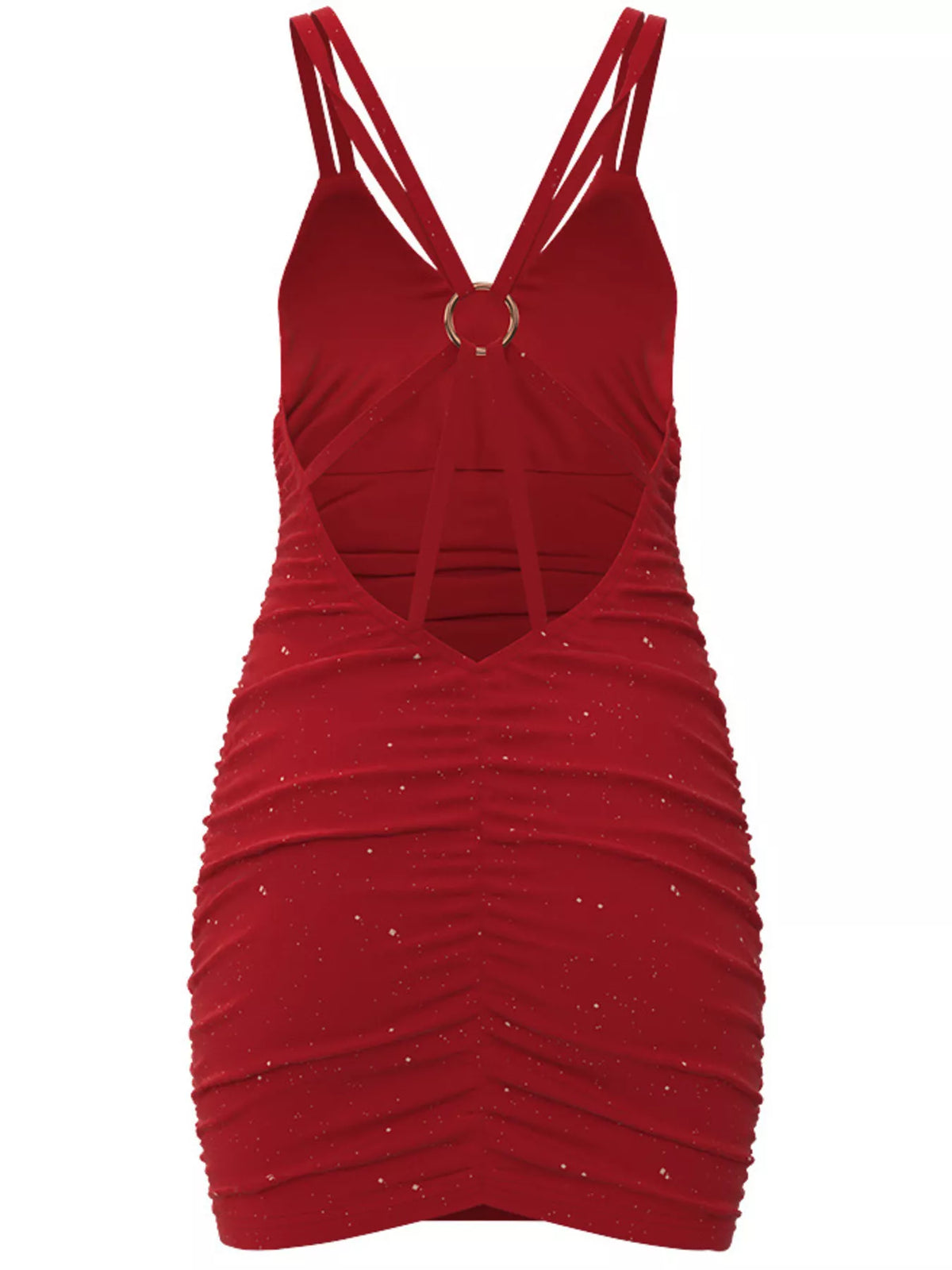 Glitter Ruched Bodycon Mini Dress - Lilixa.store