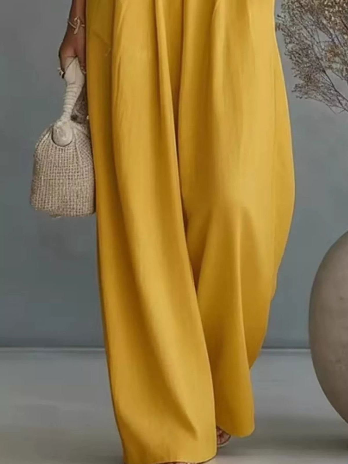 Full Size Half Sleeve Wide-Leg Jumpsuit Plus Size - Lilixa.store