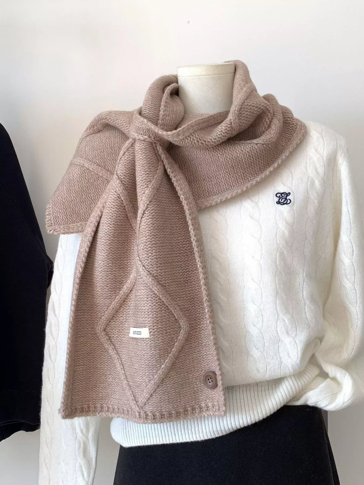 Solid Color Knitted Winter Scarf - Lilixa.store