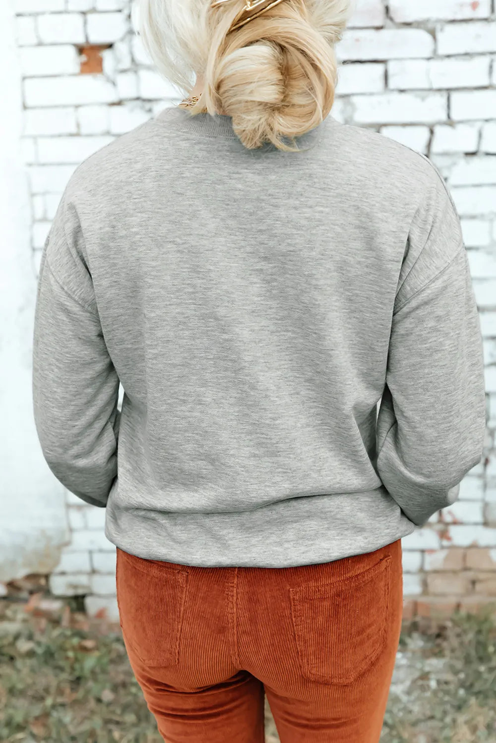 GAME DAY Round Neck Long Sleeve Sweatshirt - Lilixa.store