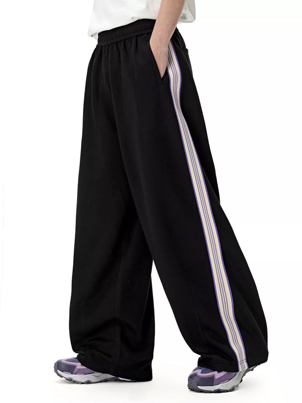Men's Side Striped Wide Leg Pants, view 11