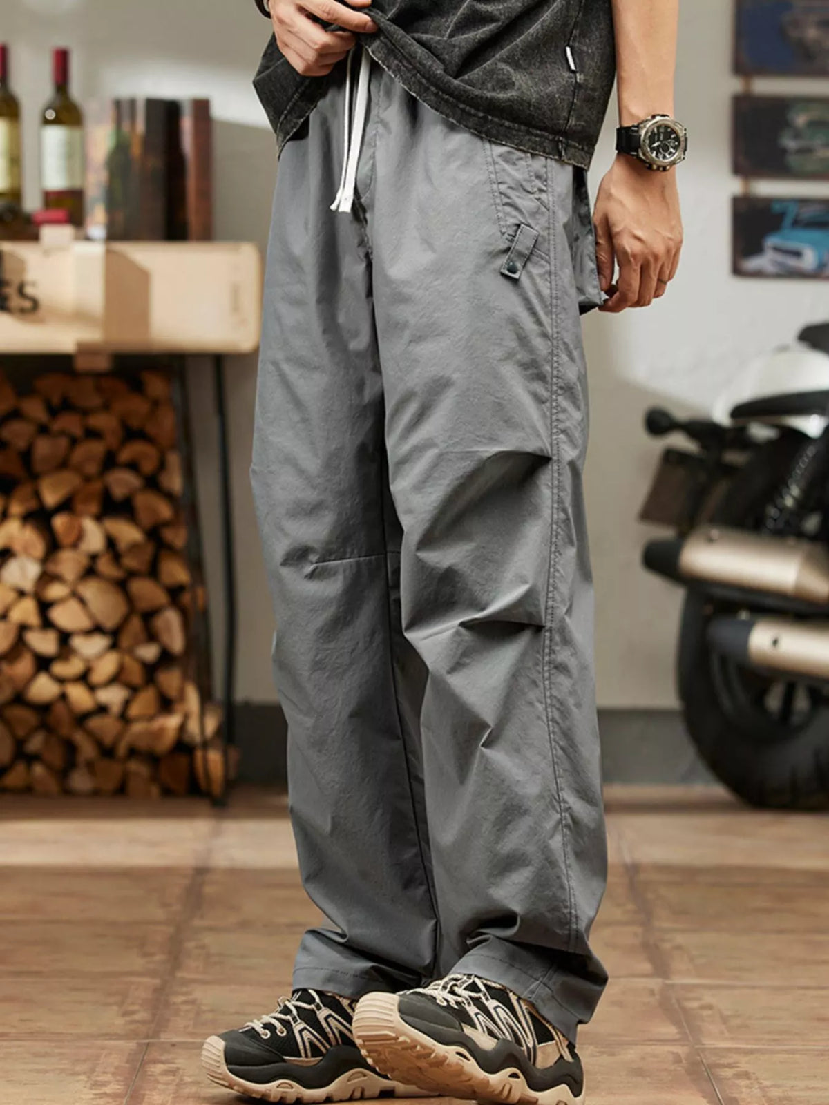 Men's Plus Size Casual Relaxed Fit Drawstring Pants, view 6