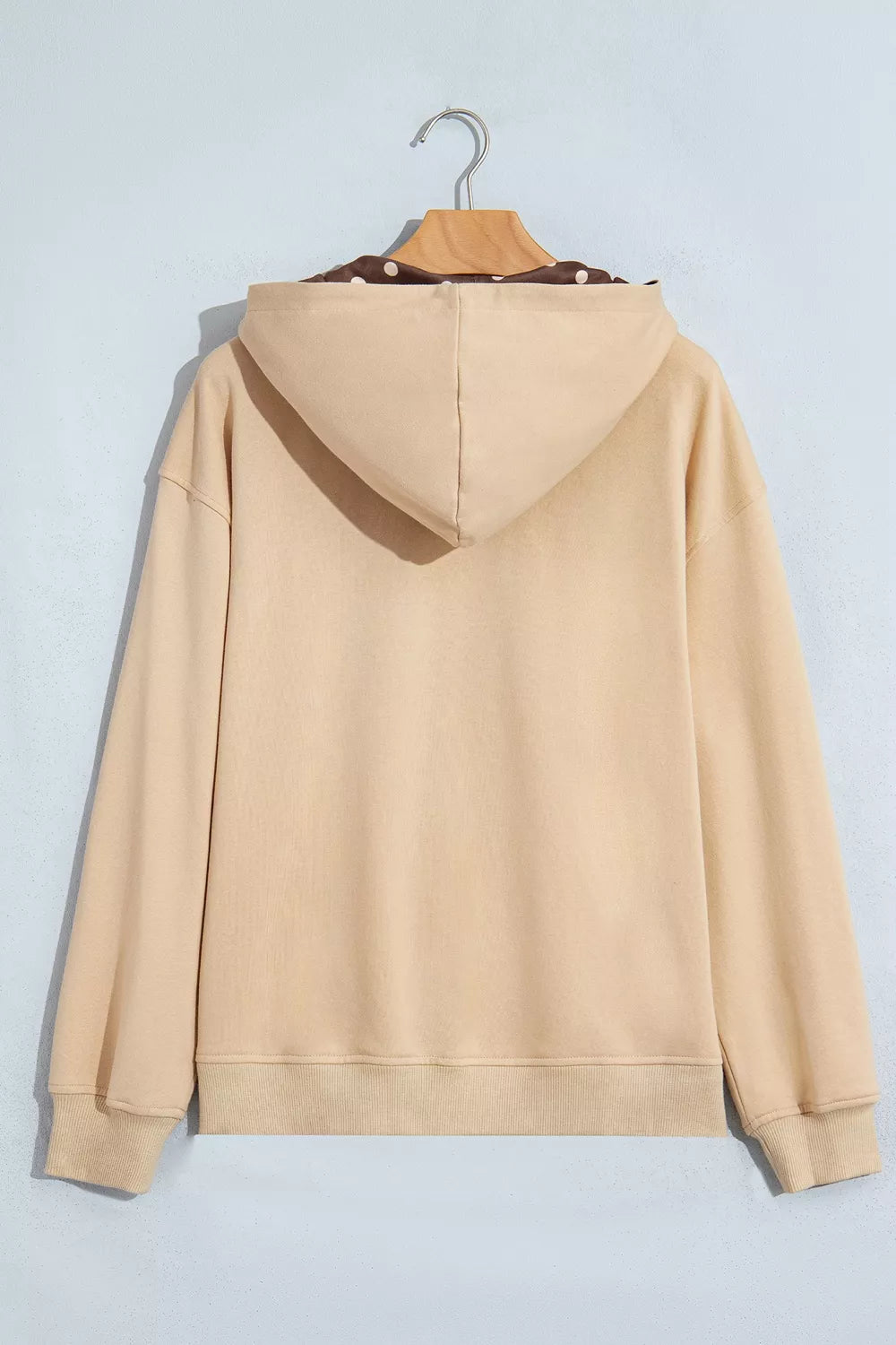 Polka Dot Zip-Up Hoodie