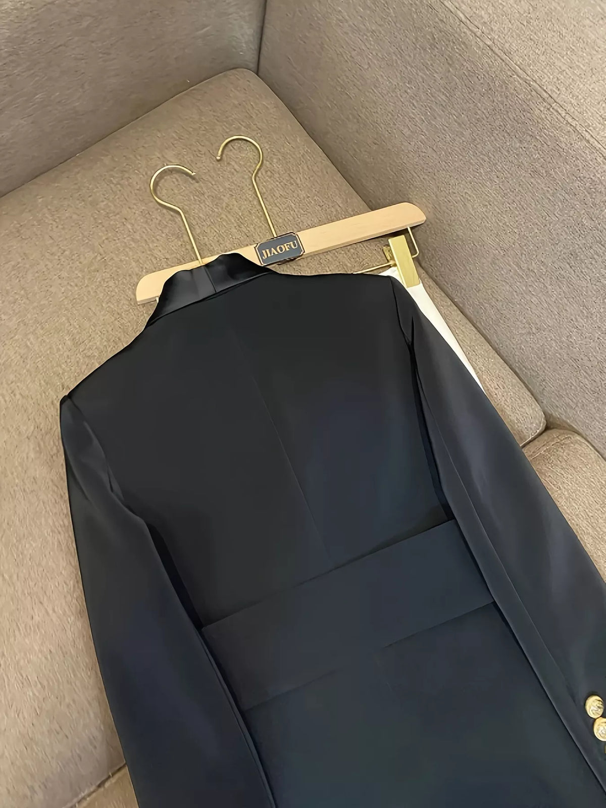 Double-Breasted Slim Fit Blazer - Lilixa.store