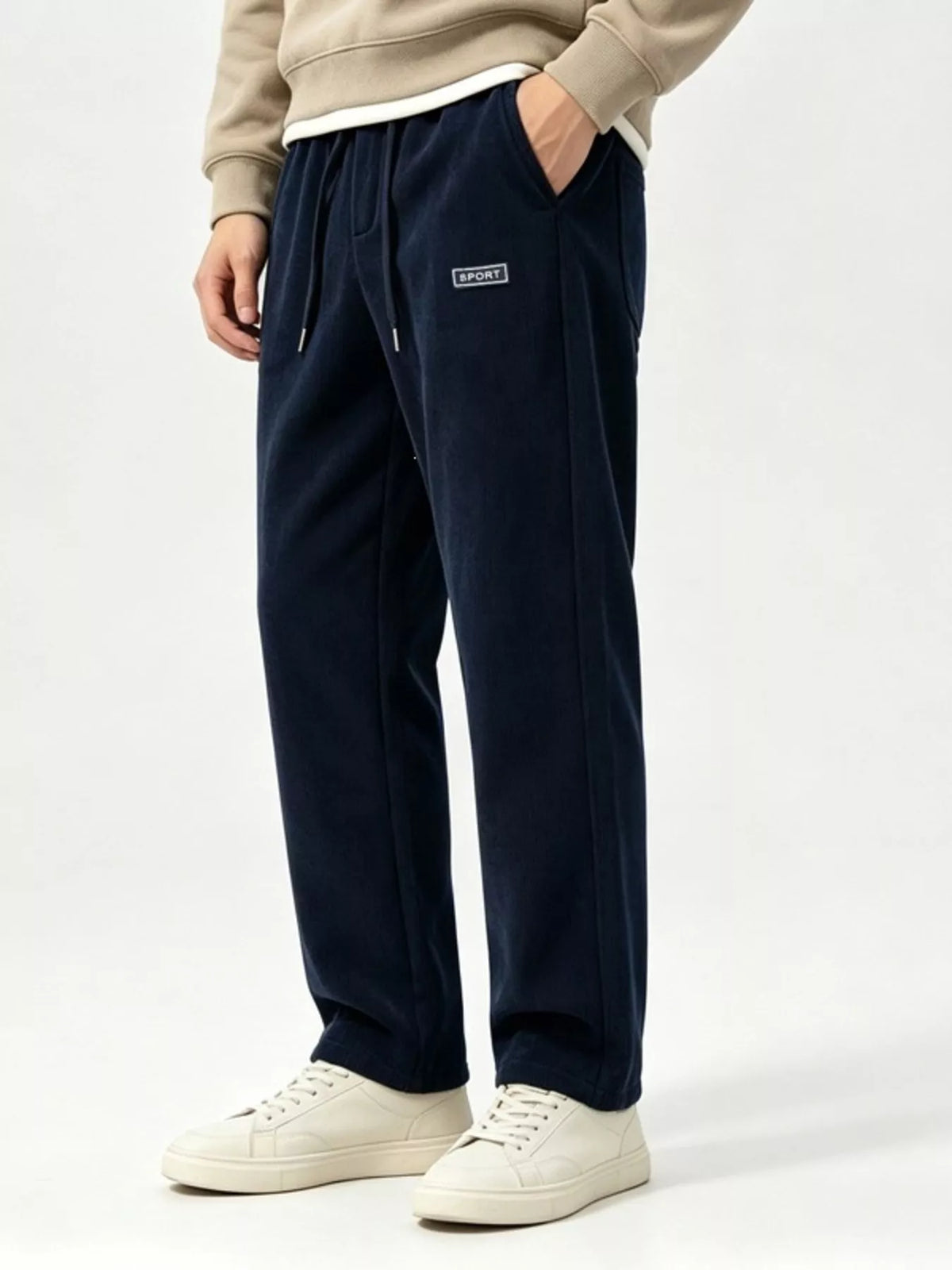 Men's Plus Size Casual Drawstring Wide Leg Pants - Lilixa.store