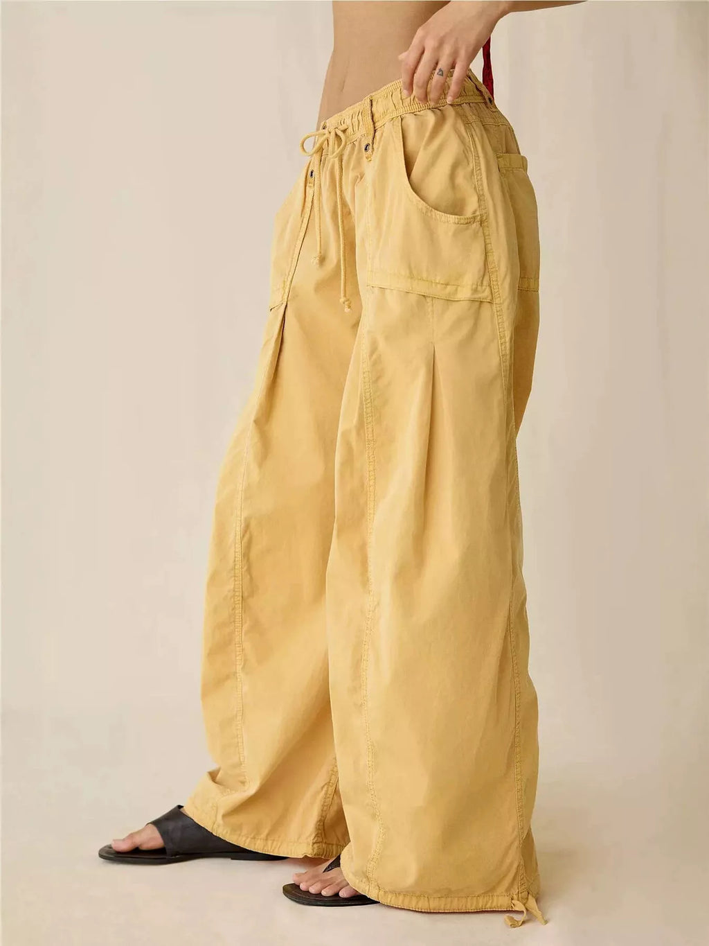 High-Waisted Cargo Wide-Leg Pants - Lilixa.store