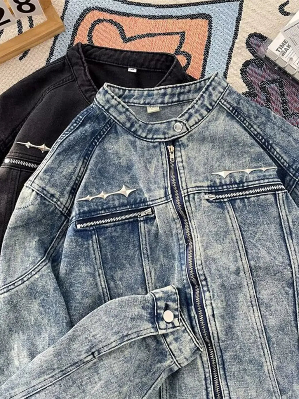 Men's Zip Up Denim Jacket - Lilixa.store