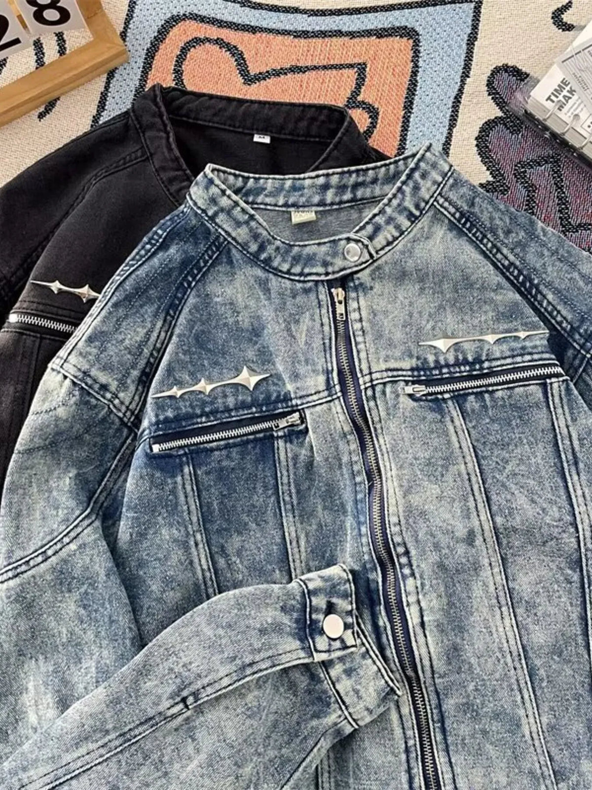Men's Zip Up Denim Jacket - Lilixa.store