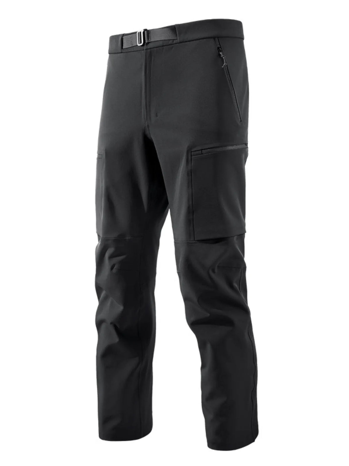 Men's Plus Size Zipper Pocket Pants in Black