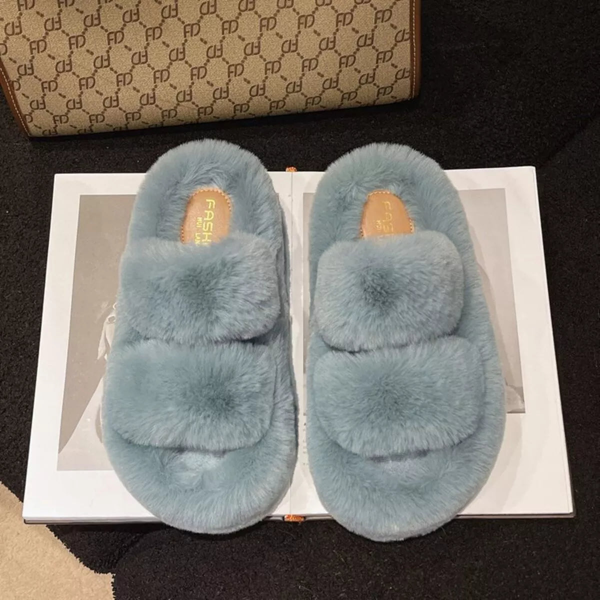 Fuzzy Open Toe Slippers - Lilixa.store