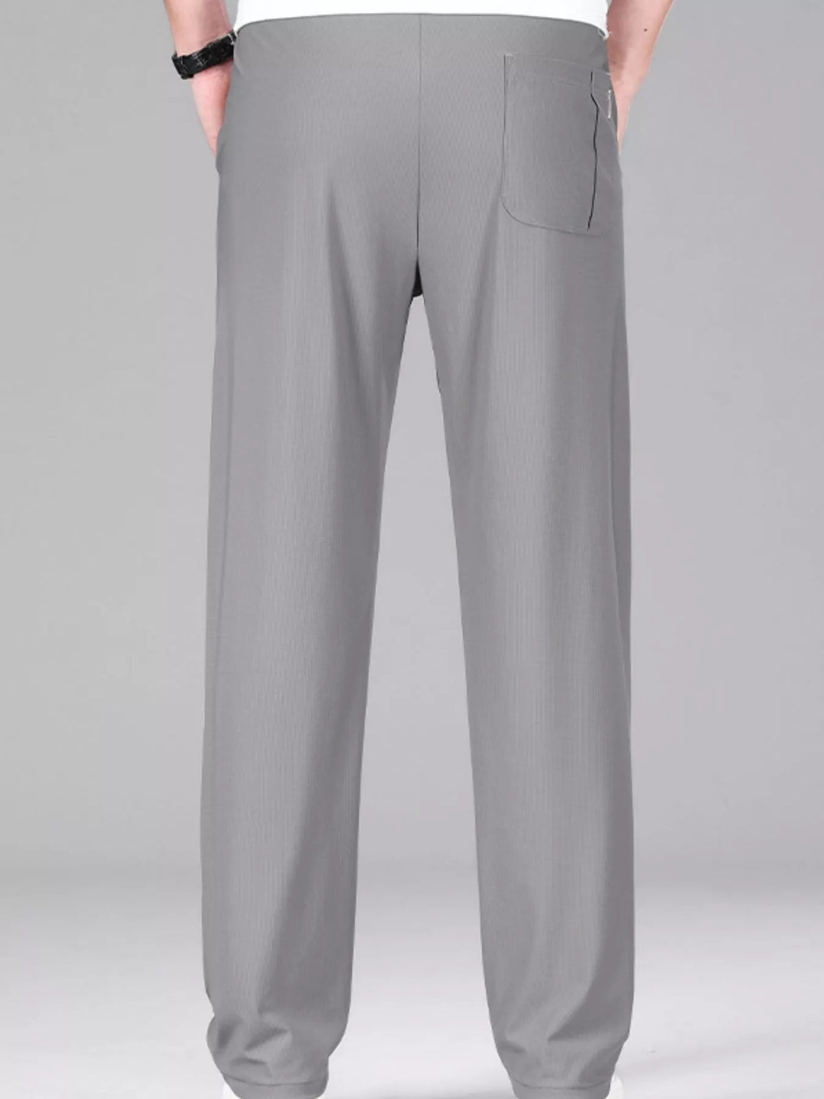 Men's Plus Size Casual Drawstring Pants, view 3